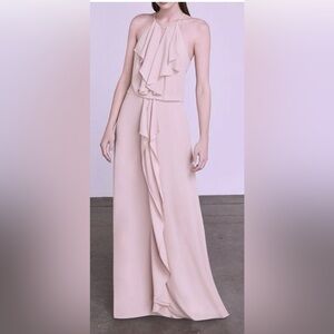 BCBGMaxAzria Bare Pink Ruffle Dress